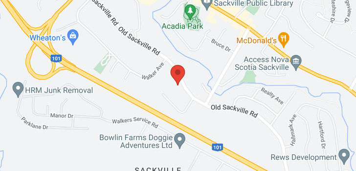 map of 1 578 Old Sackville Road